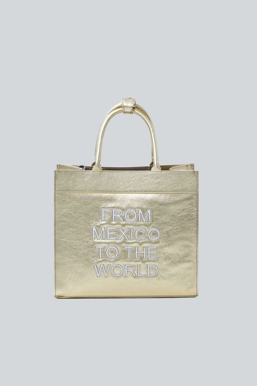 BOLSO LEYENDA PIEL CHICA ORO