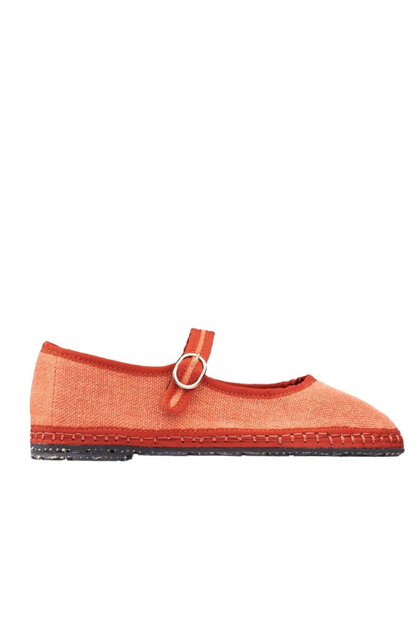 Zapato tipo ballerina lona naranja Flabelus UGGA