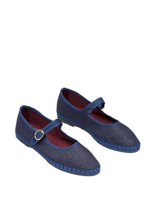 Ballerina Rostova de denim con correa UGGA Flabelus