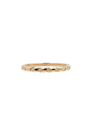 Anillo de oro en espiral que envuelve zirconias UGGA Juliet Aurel