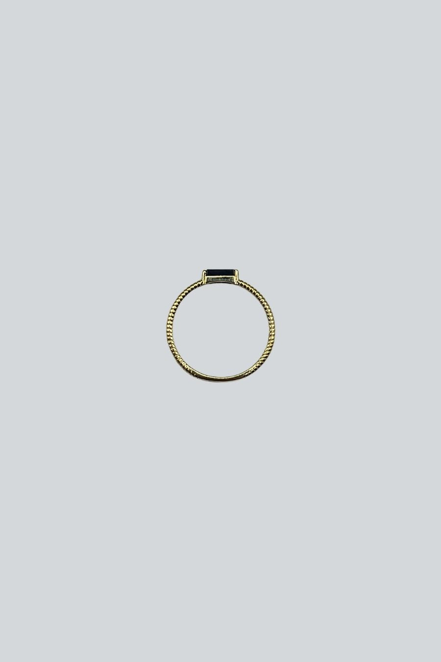 ANILLO THIN LAPIS ZIRCONIA NEGRA