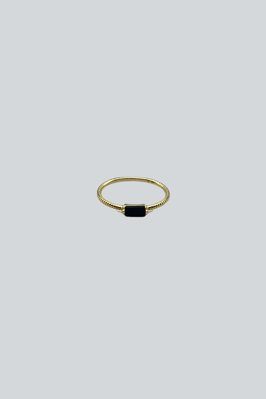 ANILLO THIN LAPIS ZIRCONIA NEGRA