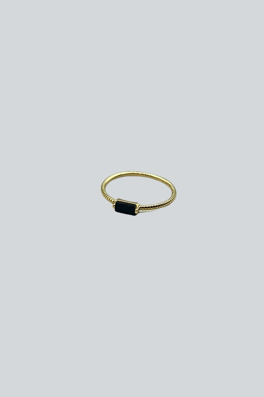 ANILLO THIN LAPIS ZIRCONIA NEGRA
