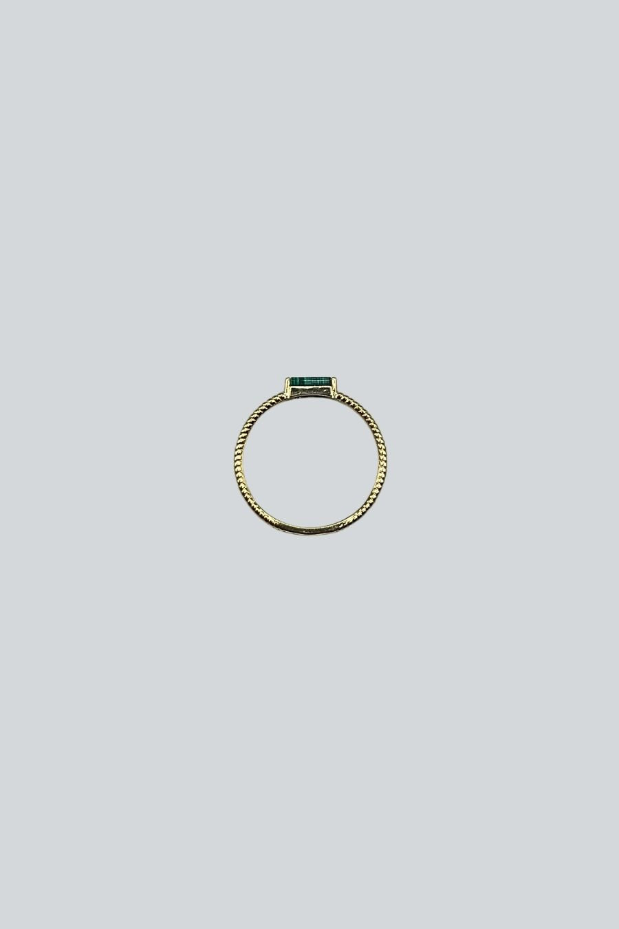 ANILLO THIN LAPIS ZIRCONIA VERDE