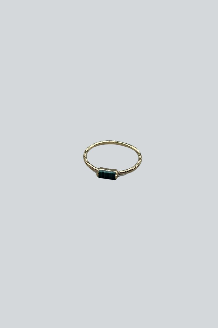 ANILLO THIN LAPIS ZIRCONIA VERDE