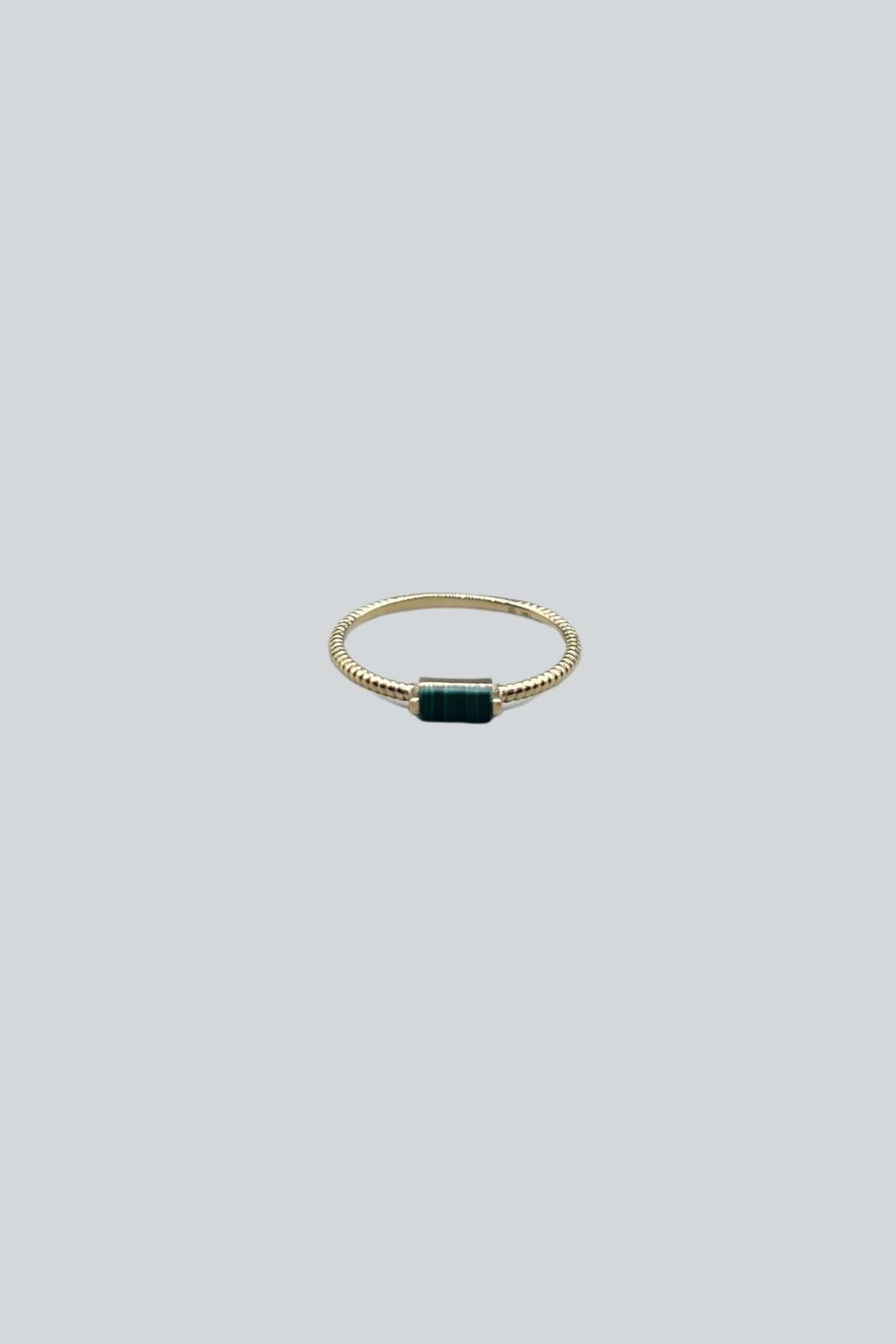 ANILLO THIN LAPIS ZIRCONIA VERDE