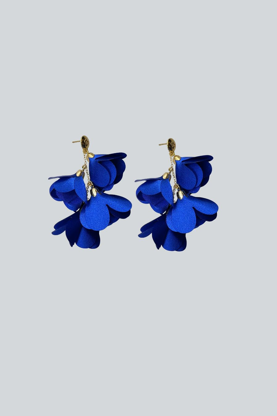 ARETES 4 FLORES AZUL REY
