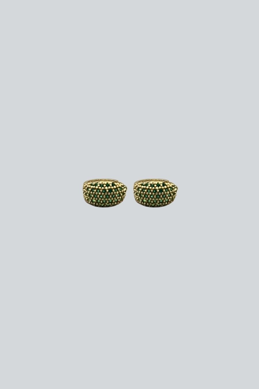 ARETES BOLD DOME CRISTALES VERDES