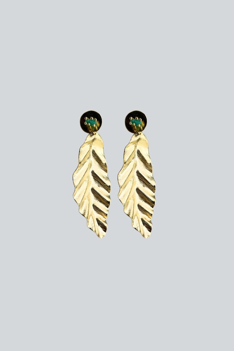 ARETES HOJA LARGA MARTILLADA