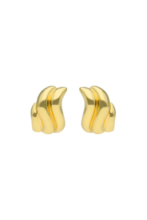 Aretes de oro con forma curva y relieve UGGA Juliet Aurel