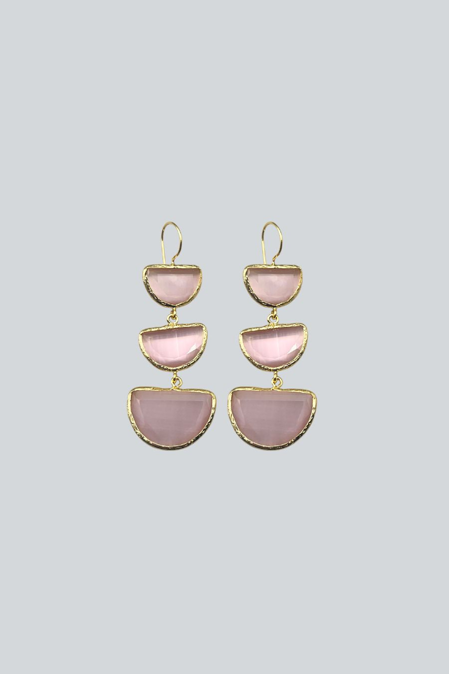 ARETES TRES SANDIAS ROSAS