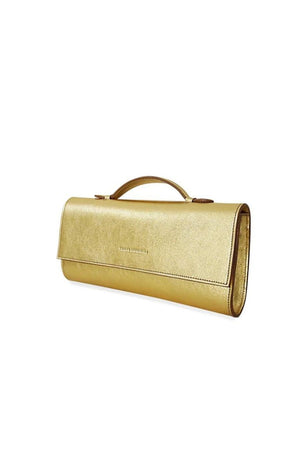 Bolso Baguette oro con asa desmontable UGGA Oriana Rodríguez