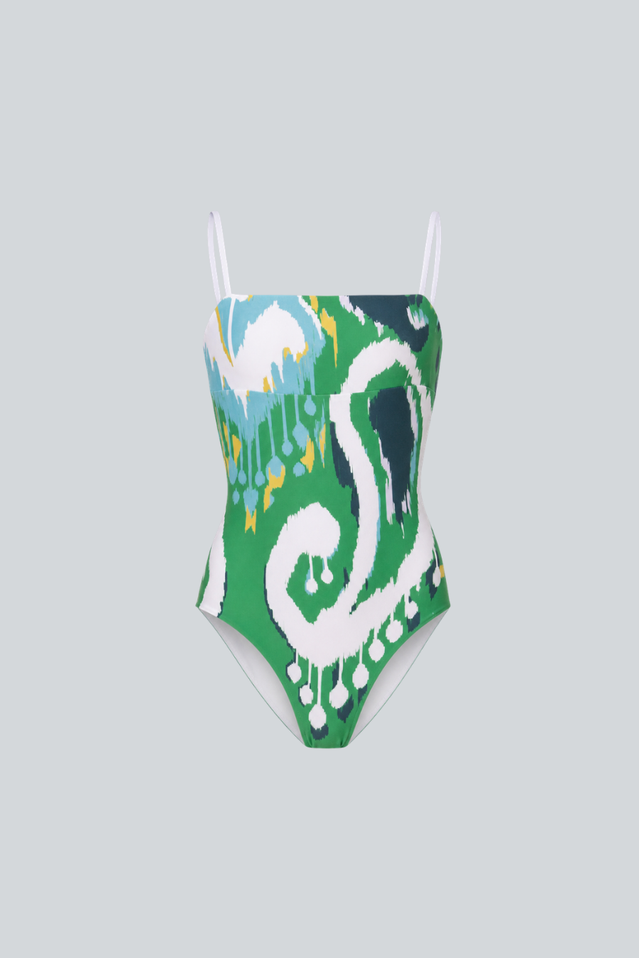 Traje de baño Balandra Maui de una pieza con estampado paisley verde SG ELEAZAR
