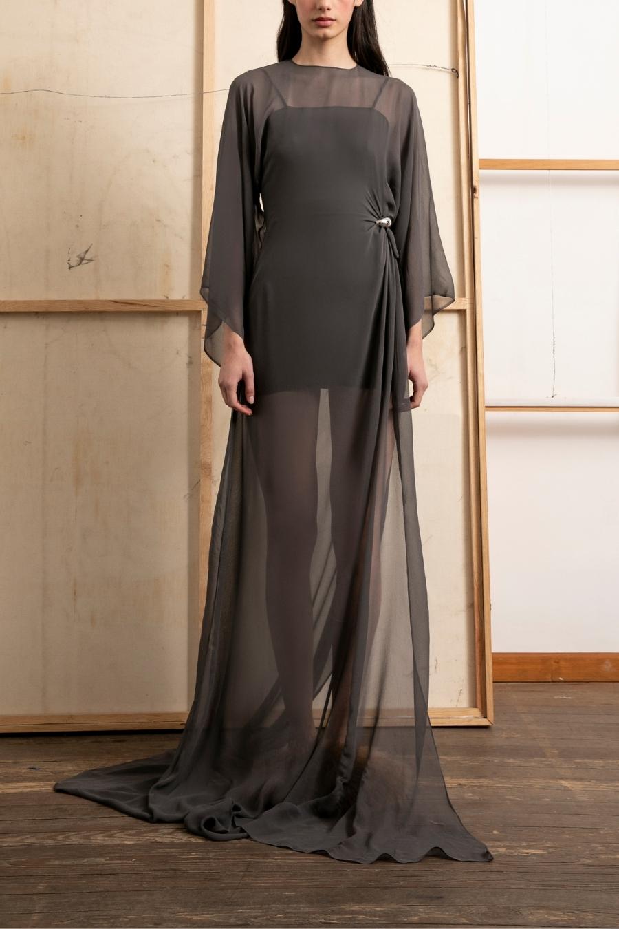 VESTIDO LARGO BASALTINA SILK