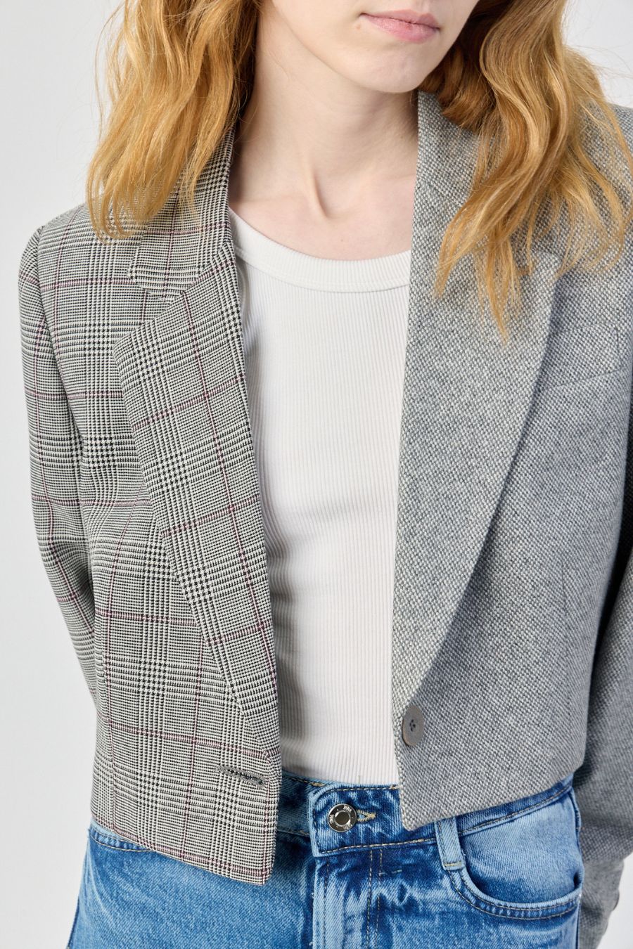 BLAZER BORDEAUX CROPPED