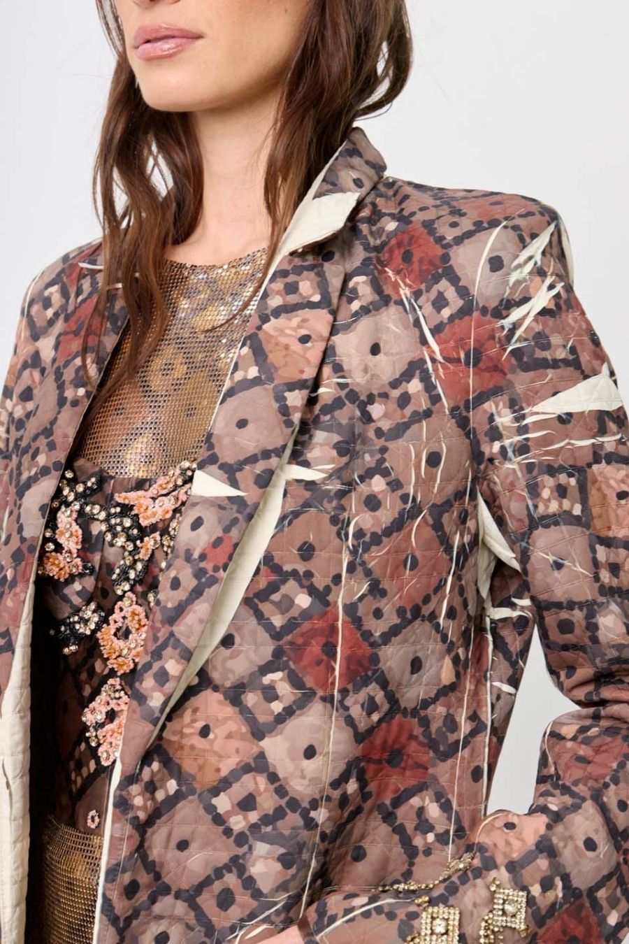 Blazer largo de silueta oversized