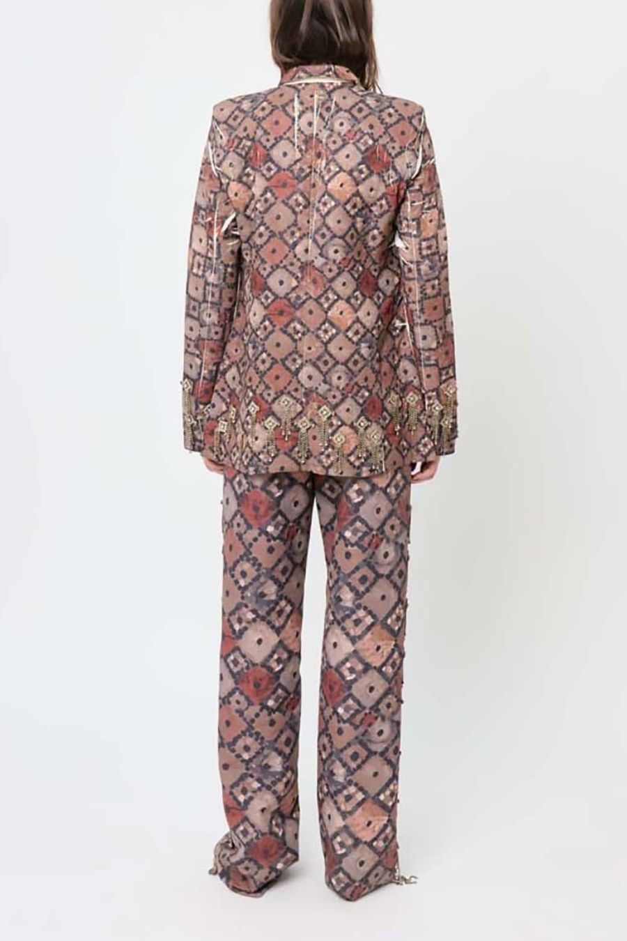 Blazer largo de silueta oversized