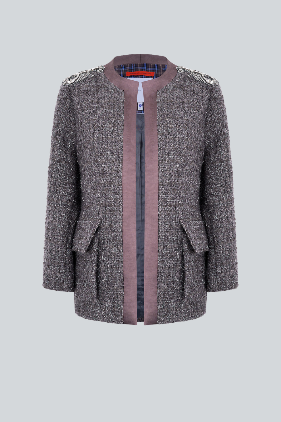 Mua Blazer de tweed con bordado de langosta y capucha de algodón de Sandra Weil.  