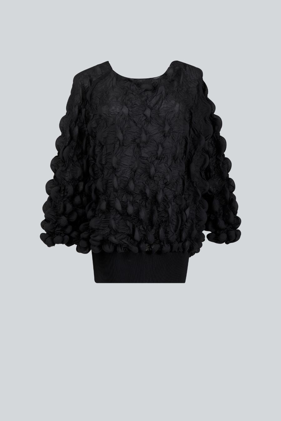 BLUSA BURBUJA MICHOACANA NEGRO