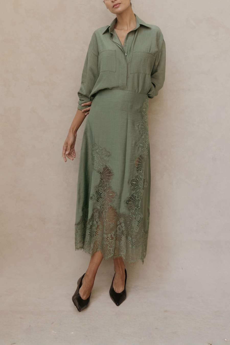 CAMISA LILITH VERDE OLIVO