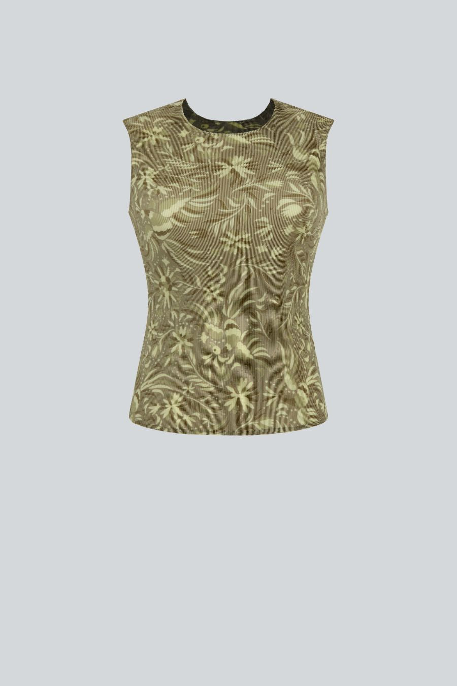 Blusa verde olivo sin mangas