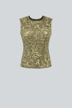 Blusa verde olivo sin mangas