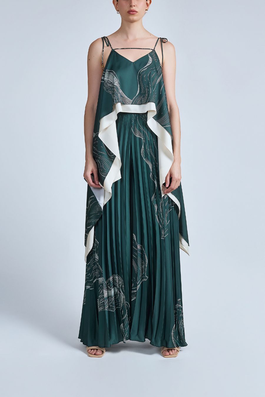PANTALÓN PLISADO VERDE