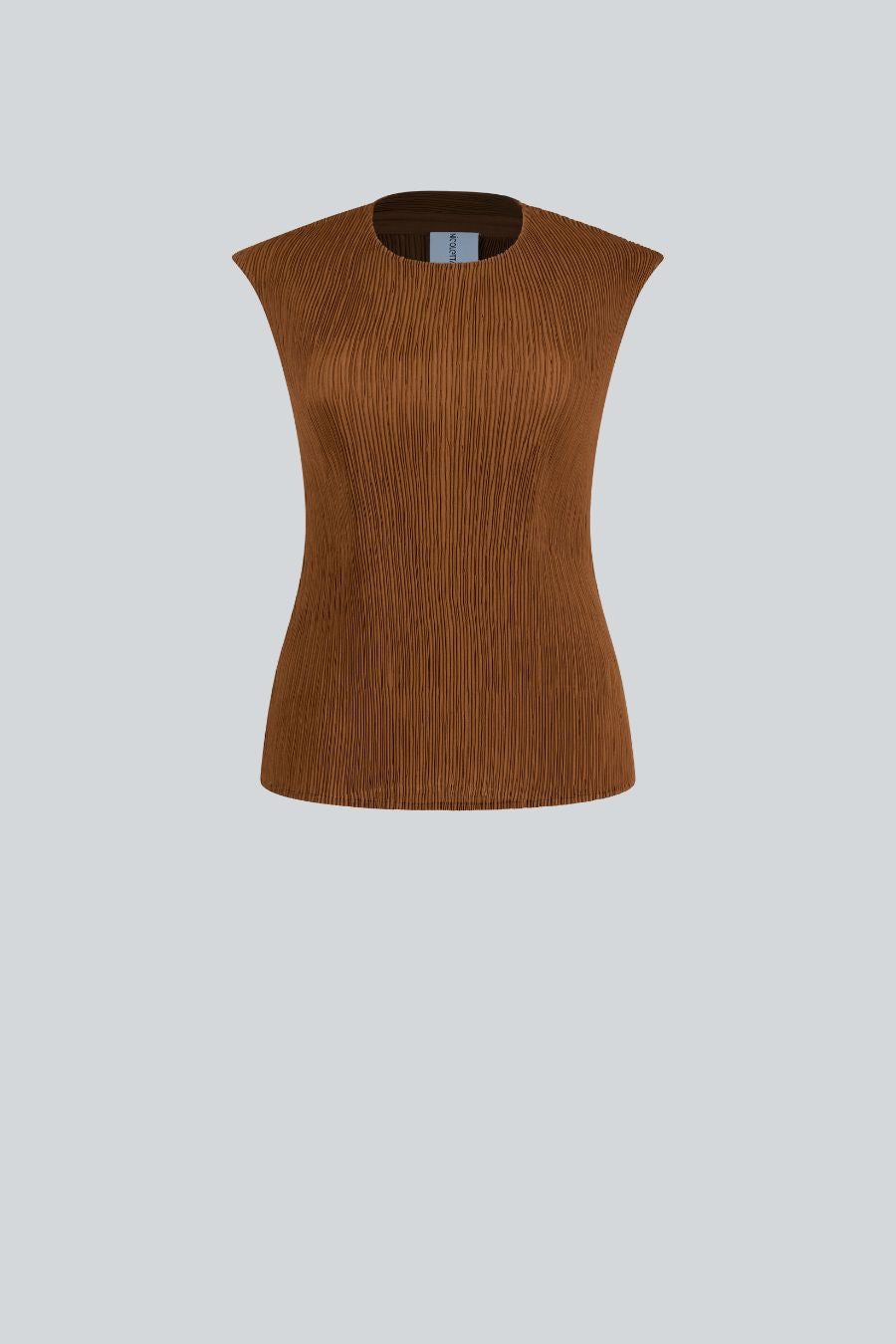 blusa sin manga café