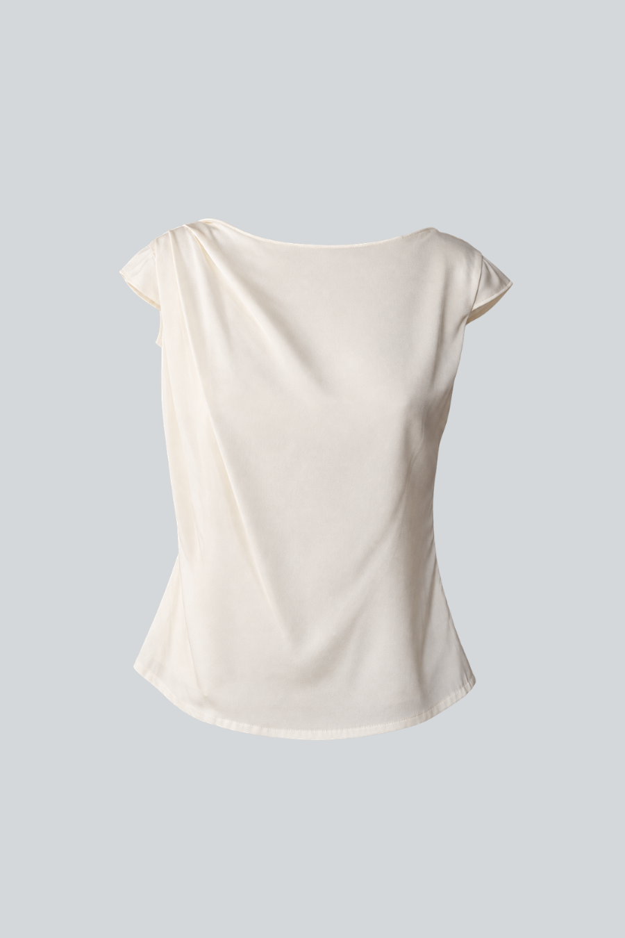 Blusa Aura de Anirash, blusa sin mangas en tono ivory