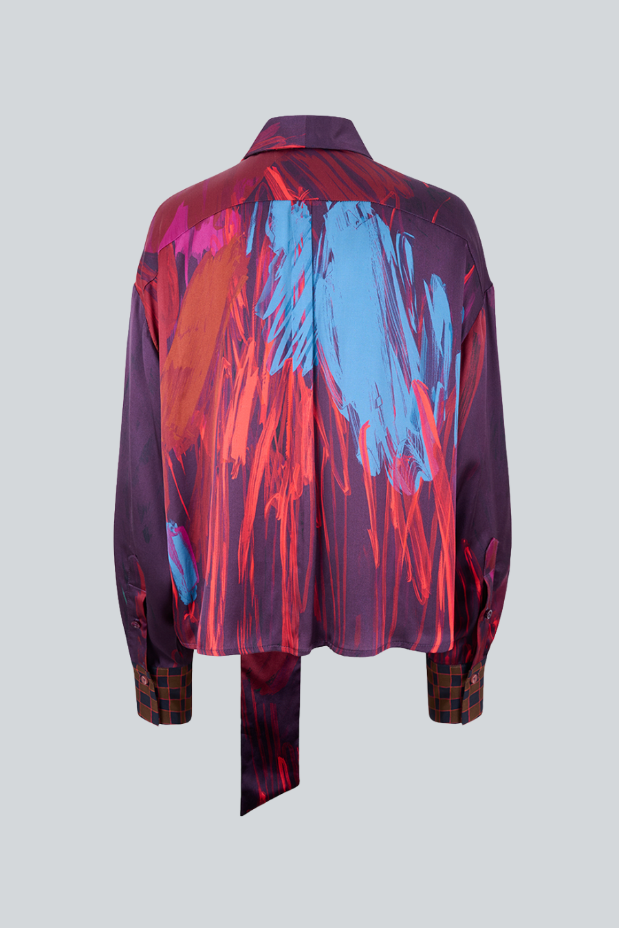 Vista posterior de la Blusa Emotions de Sandra Weil con estampado Raw Emotion