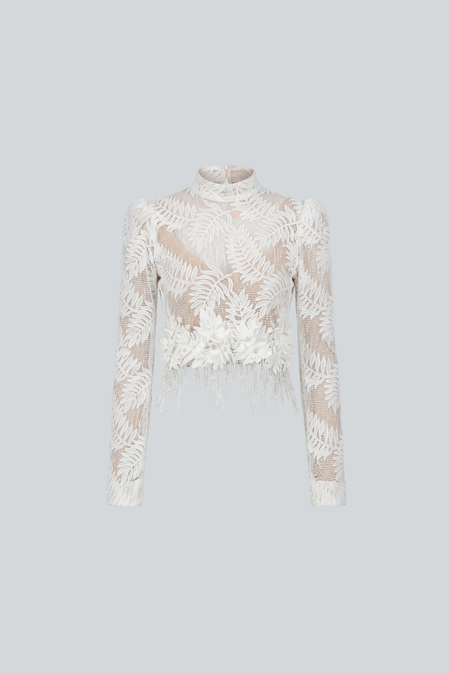 Blusa Olivia de encaje con manga larga de Vero Díaz