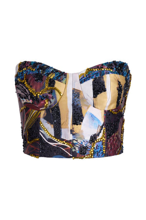 Bustier strapless estampado UGGA Sandra Weil