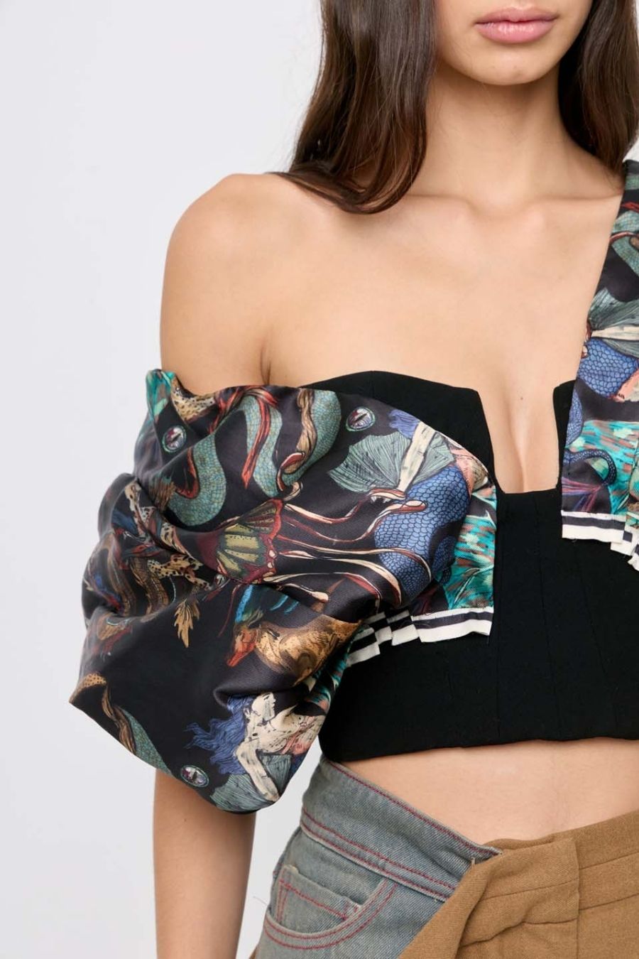 Bustier con tirantes delgados