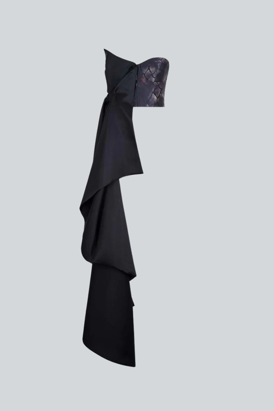 bustier asimetrico negro