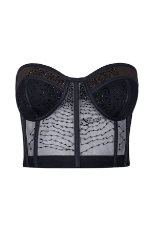 Bustier con pedrería UGGA Sandra Weil