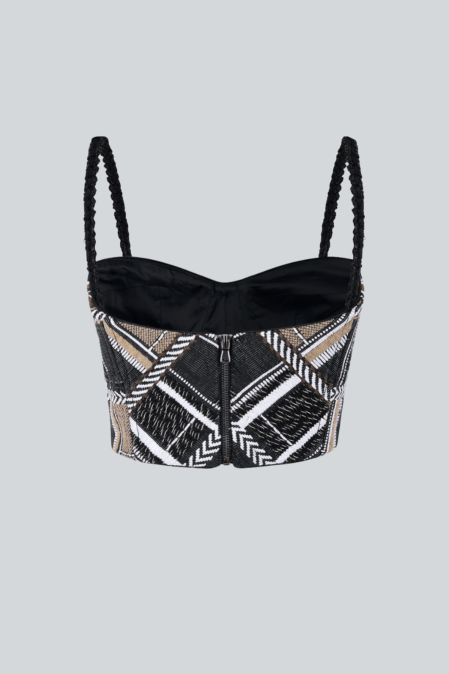 Venus Bustier vista posterior, bustier estructurado con tirantes 