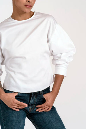 Blusa blanca manga amplia Cancino Ugga