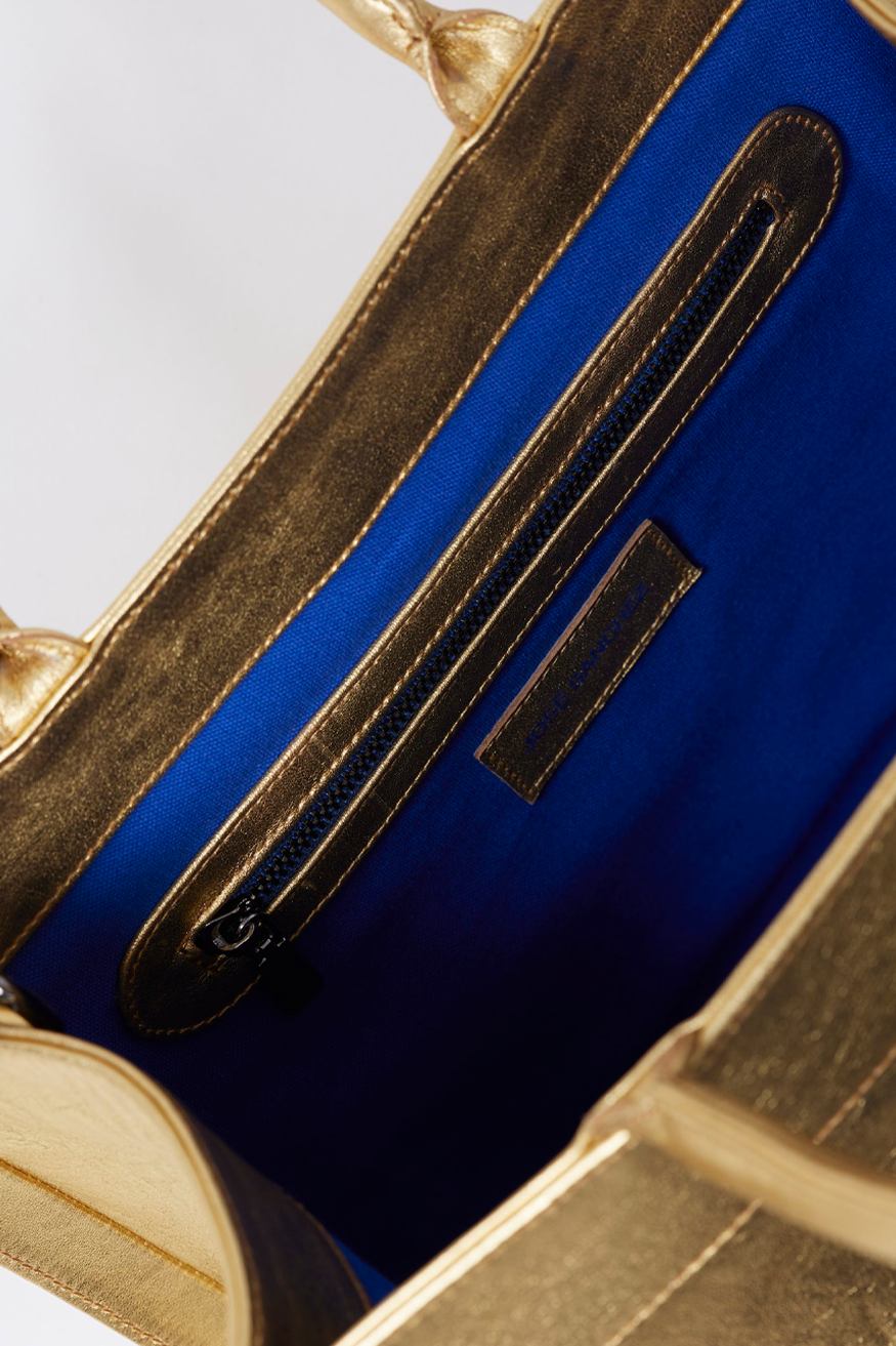 BOLSO LEYENDA PIEL CHICA ORO