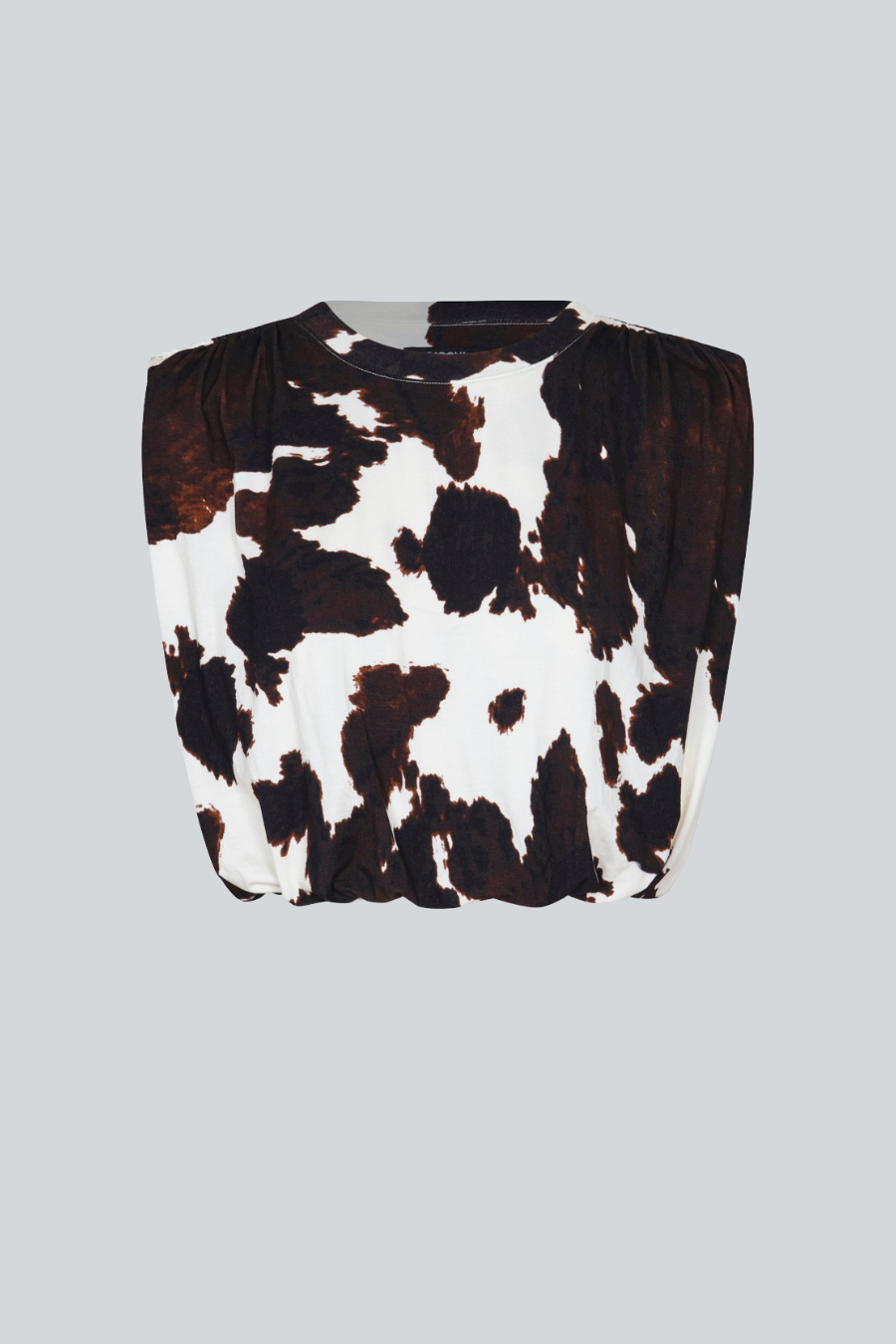 Blusa sin mangas con estampado vaca de PADOVA, vista frontal.