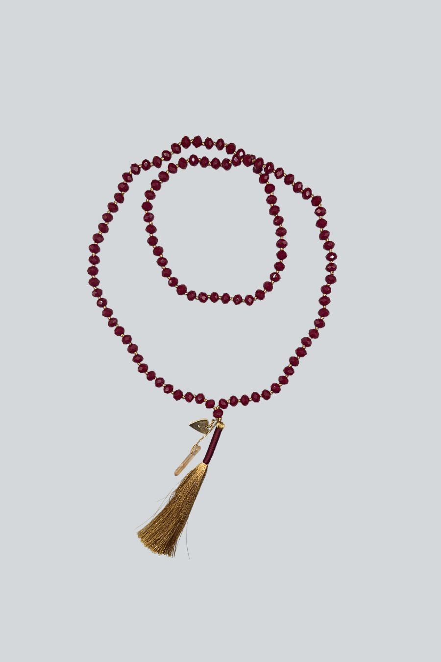 collar cristales tinto