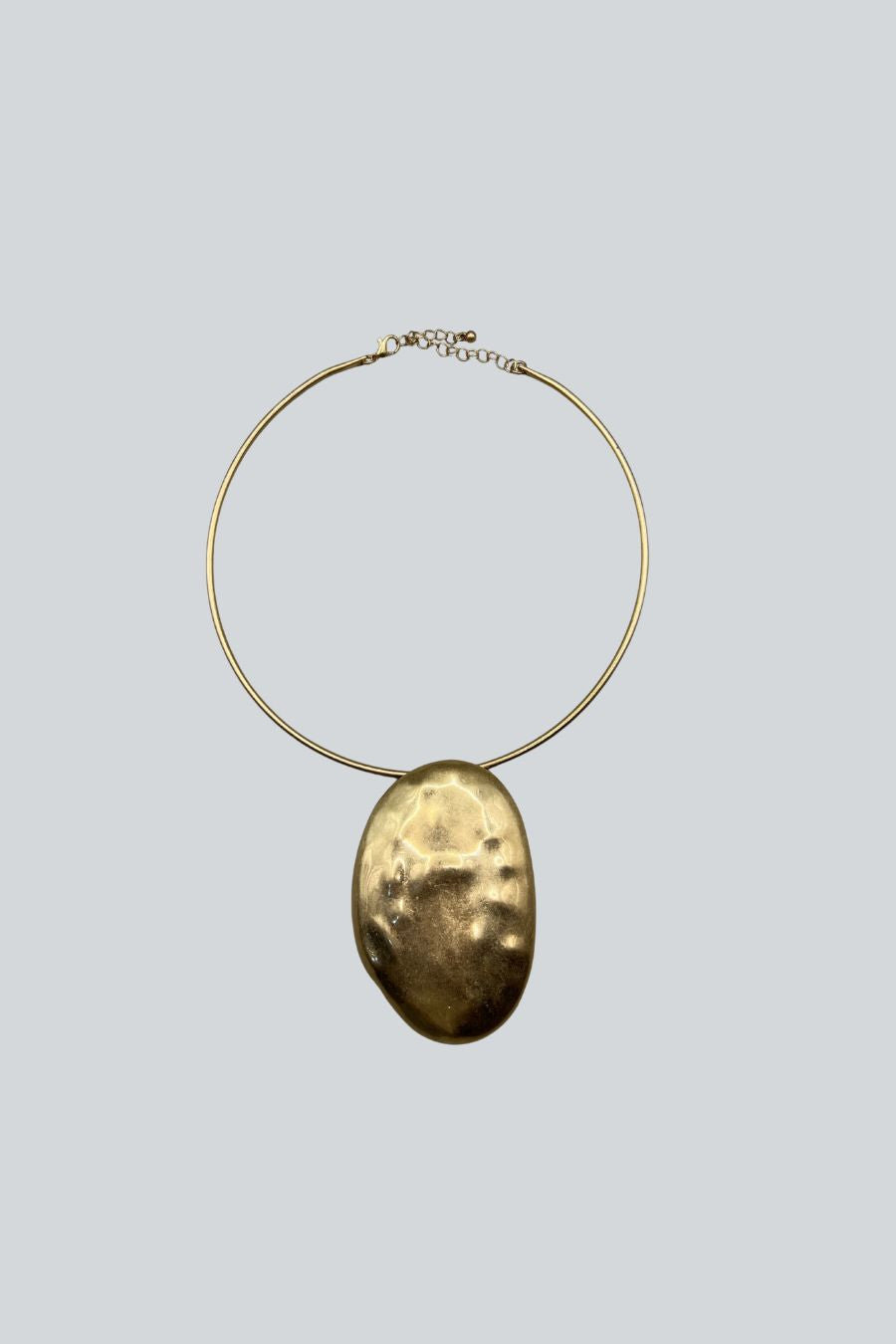 COLLAR PLACA OVALO ORO