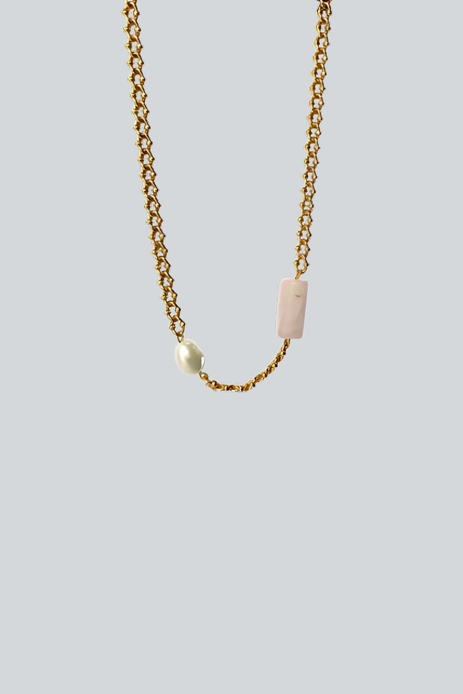 COLLAR PUA CON CUARZO Y PERLA