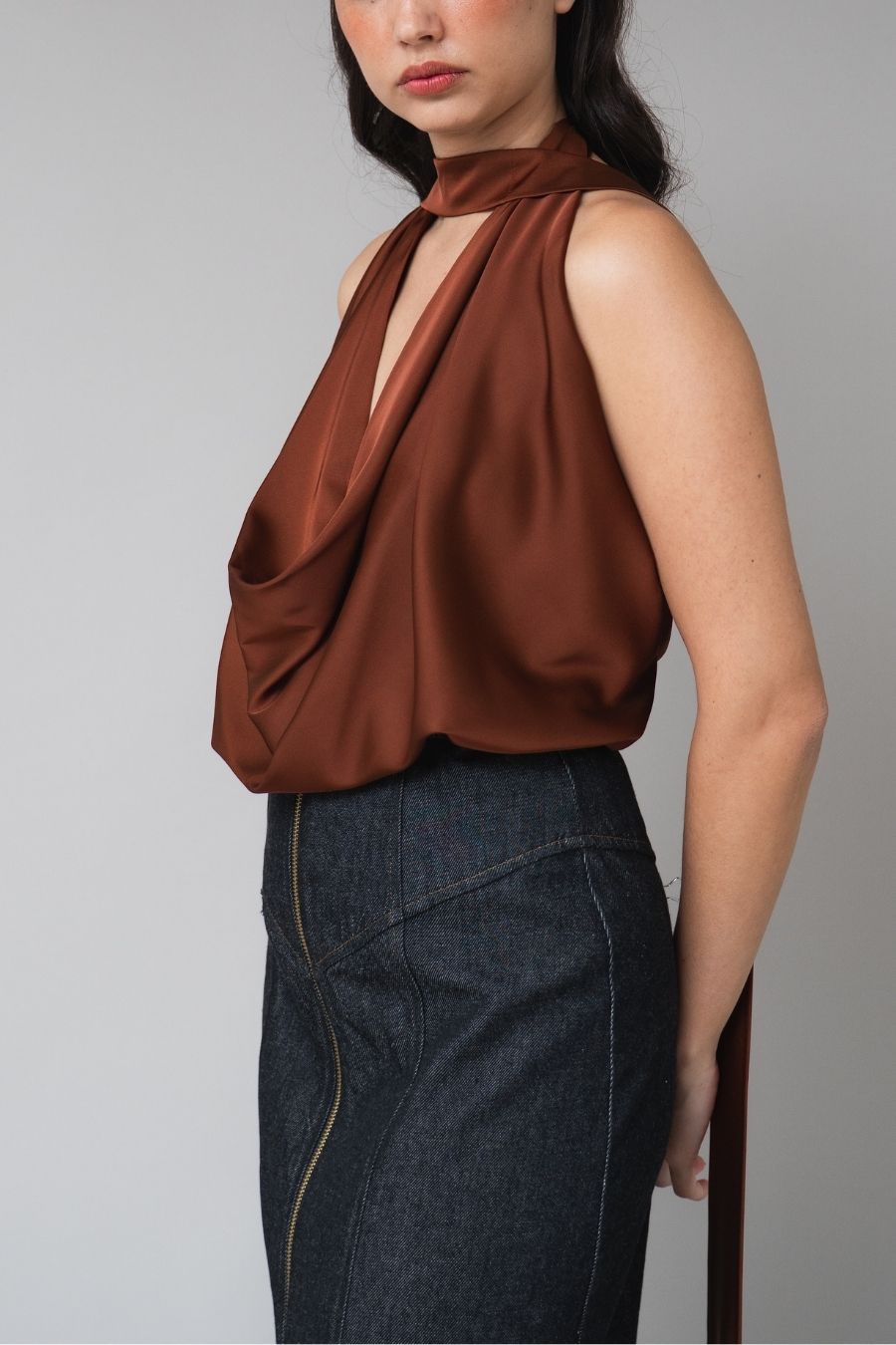 BLUSA LUNARA MARRÓN