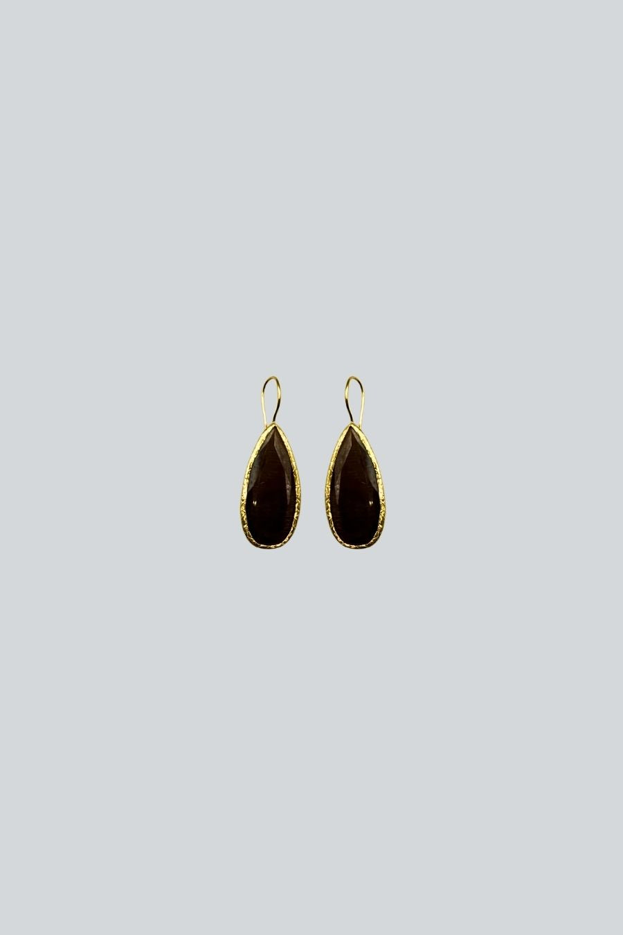 ARETES GOTA GRANDE MARRÓN