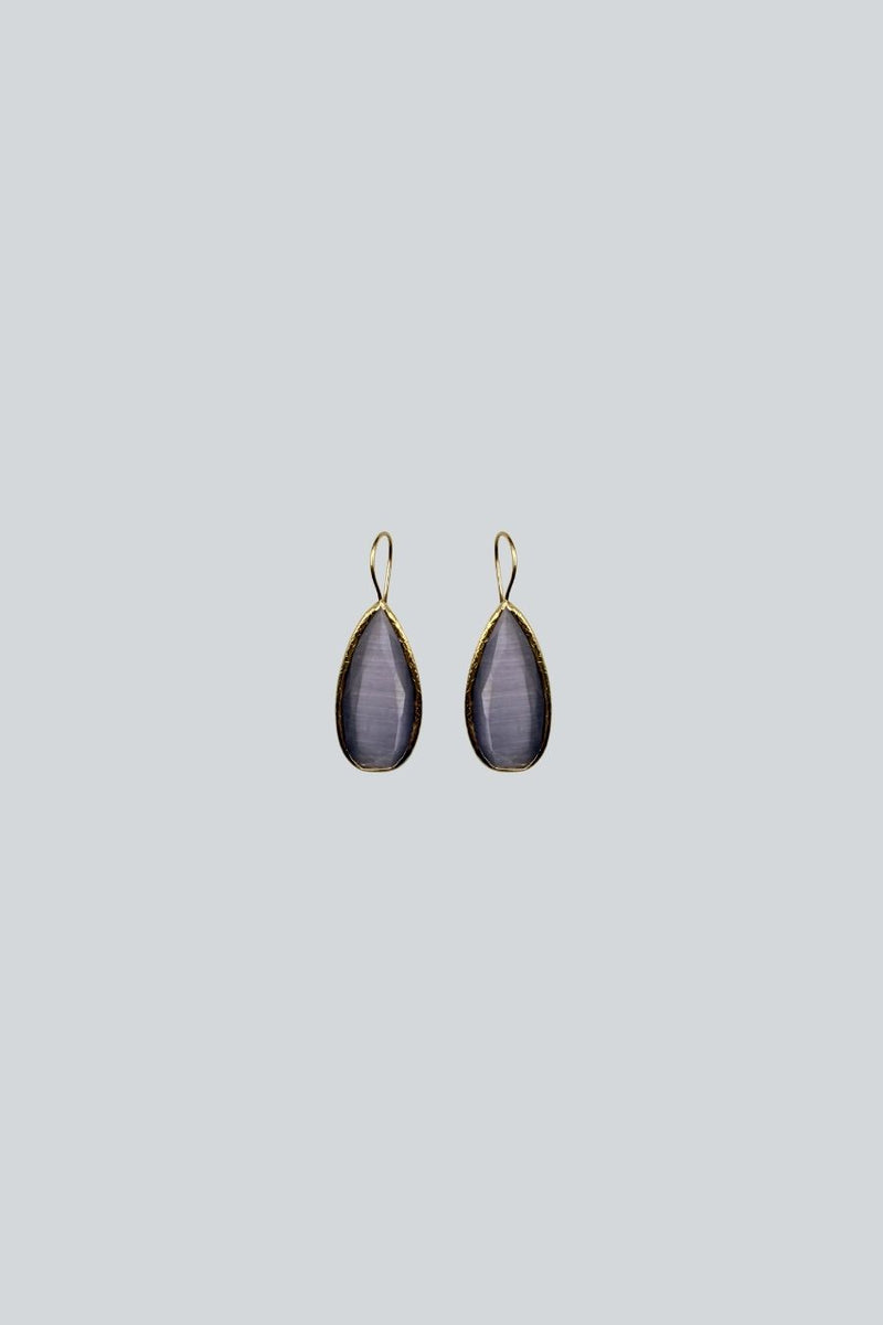 ARETES GOTA GRANDE GRIS