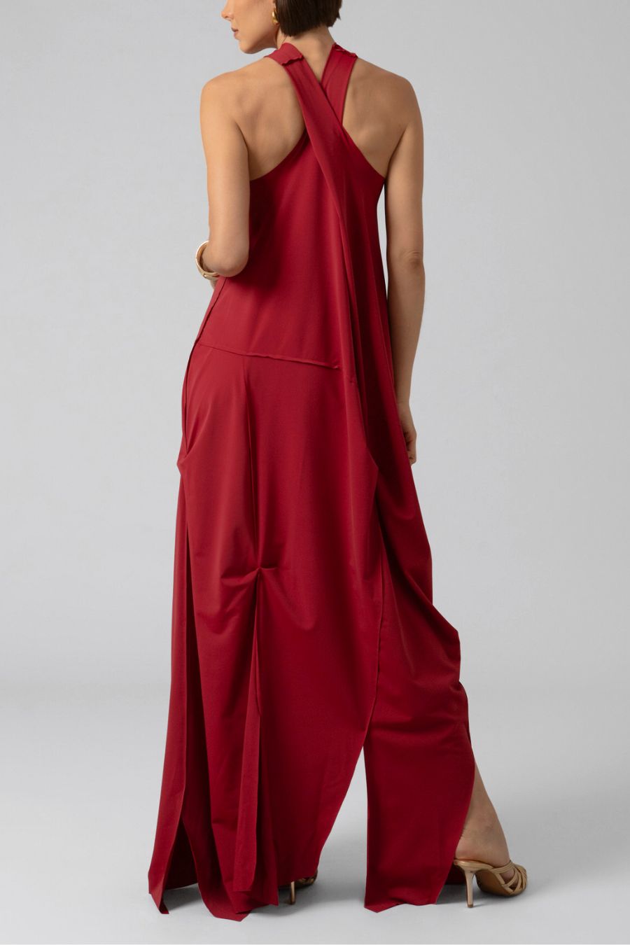 VESTIDO HALTER CRUZADO