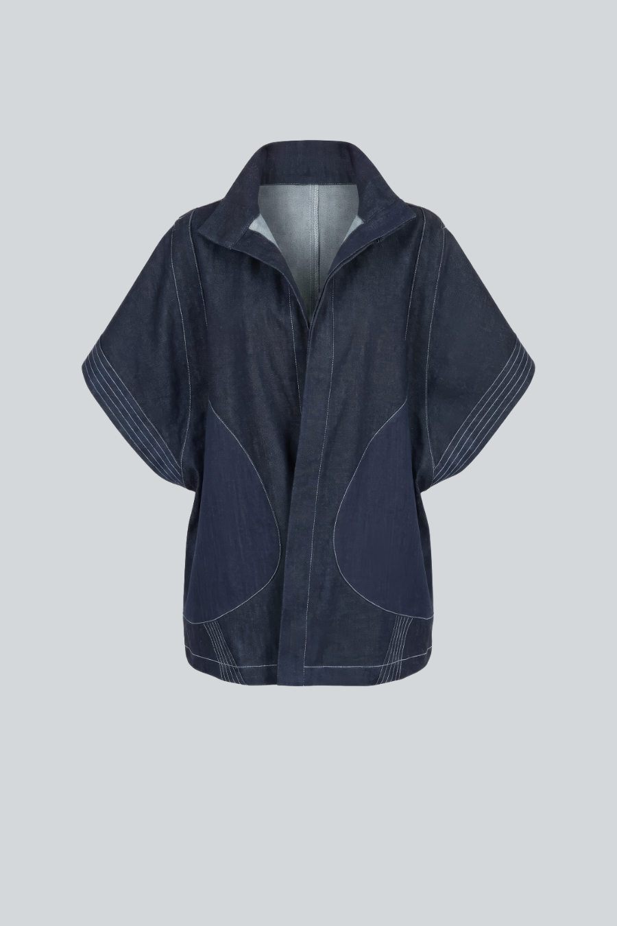 Ensamble Izote de denim oversize con manga corta de Cancino.