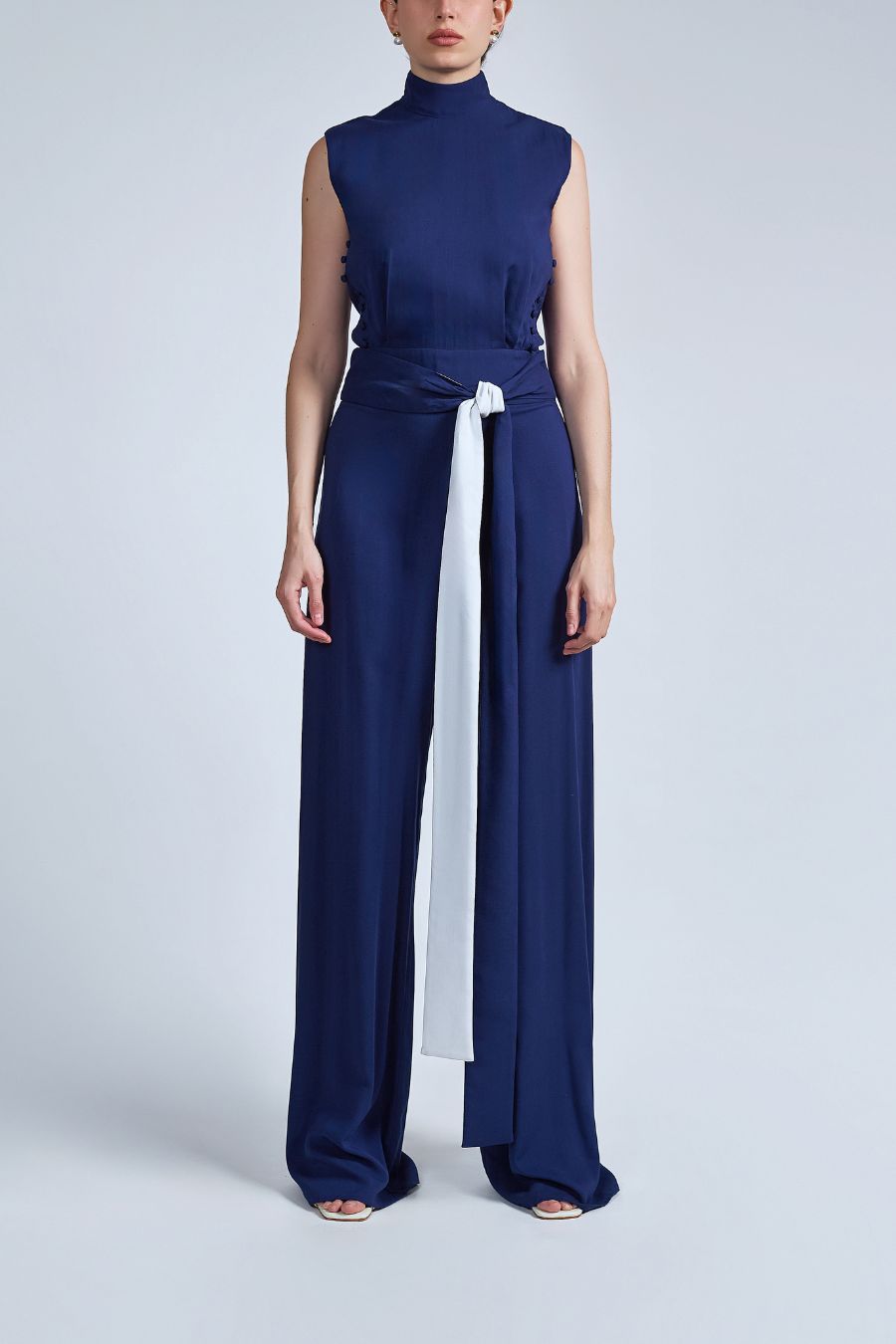 jumpsuit sin mangas azul