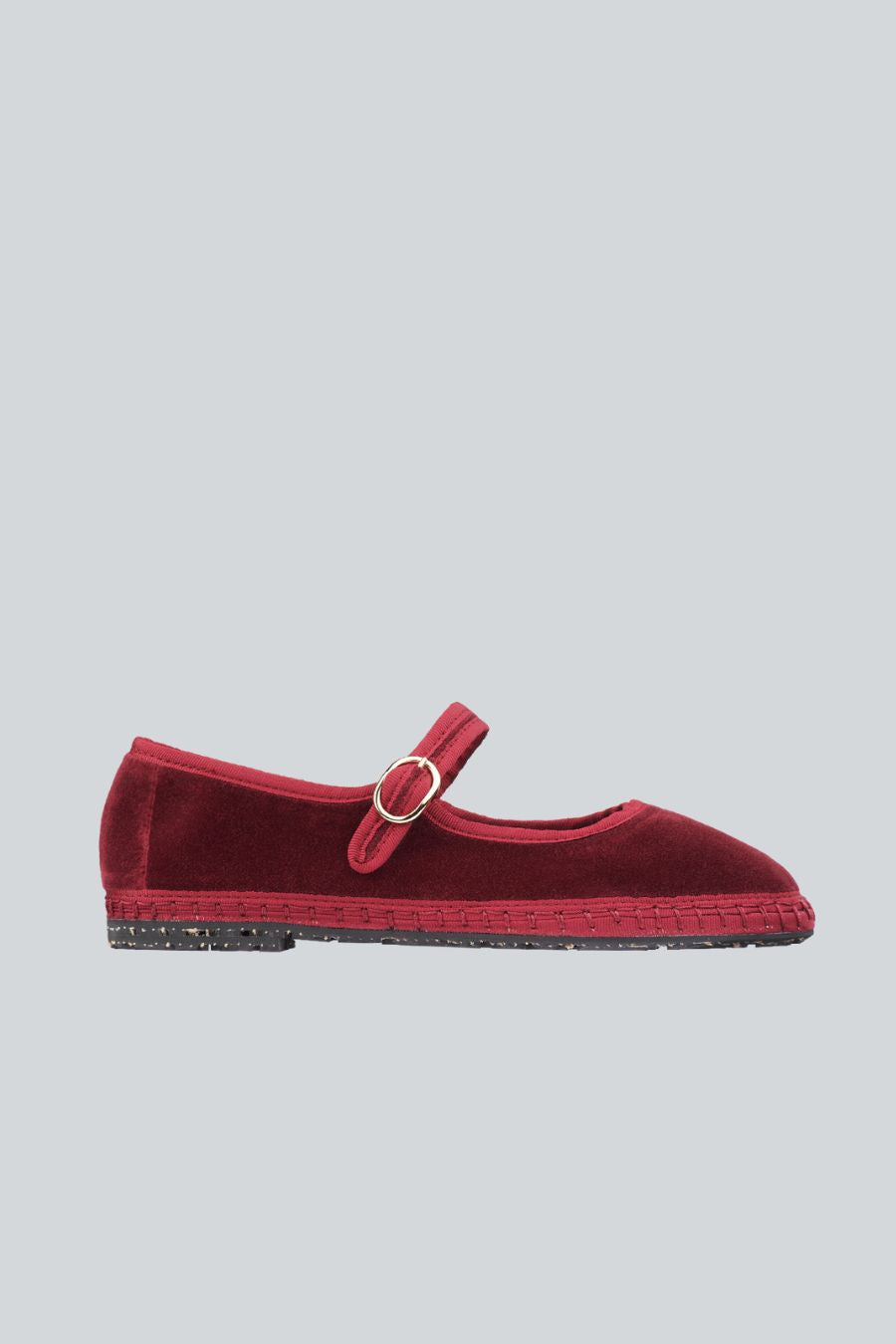Zapato Ballerina tinto tela y lino con suela de caucho 