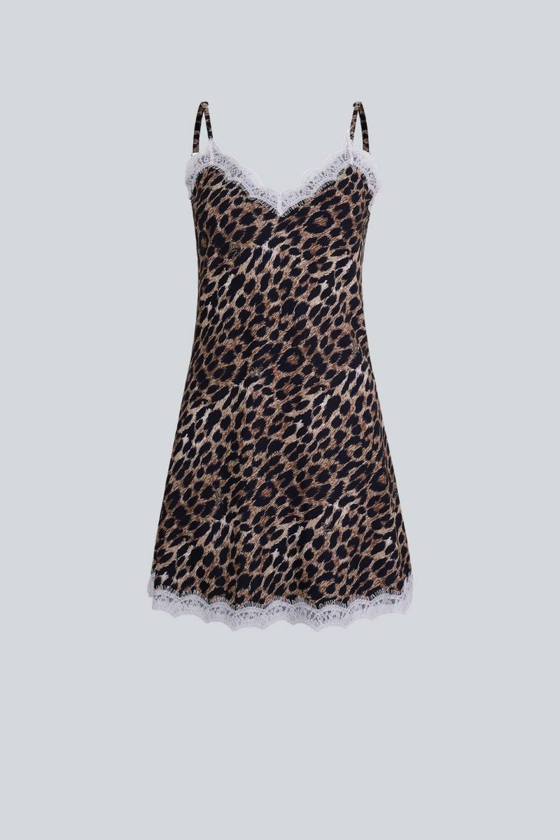 VESTIDO MINI SLIP DRESS CHEETAH